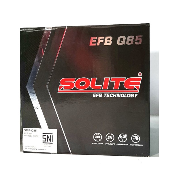 AKI MOBIL MAZDA 2 AKI SOLITE Q85 ISS  60 AMPER