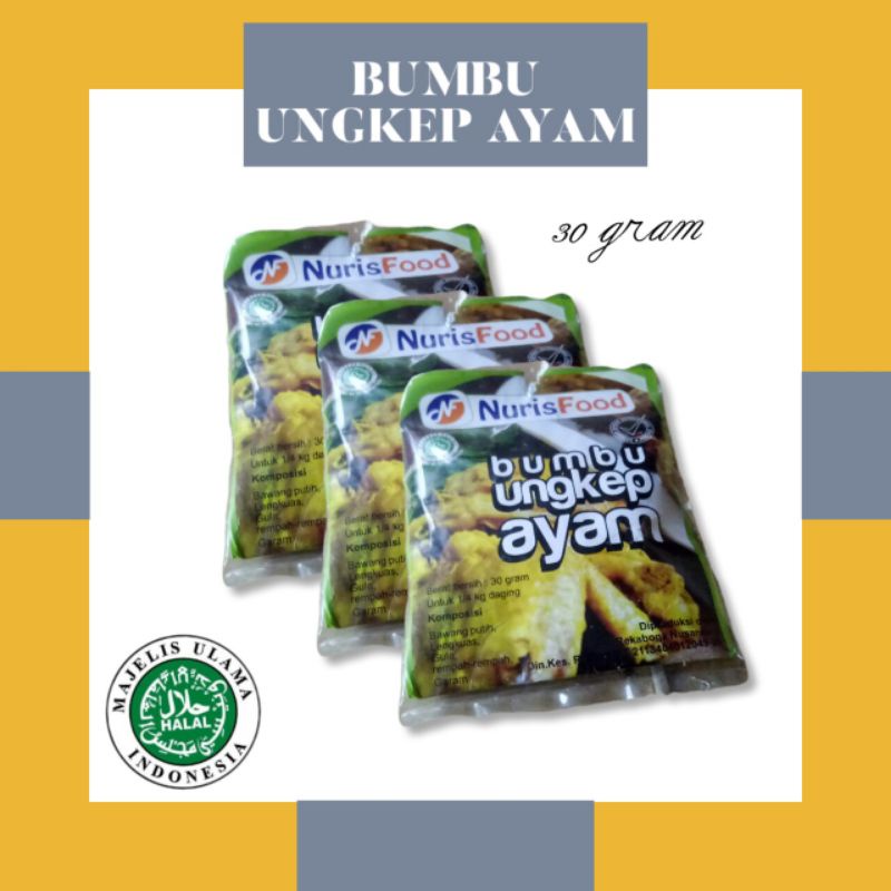 

30gram Bumbu Instan/ bumbu Ayam Ungkep/ Bumbu Ayam kuning/ Bumbu Instan Masakan