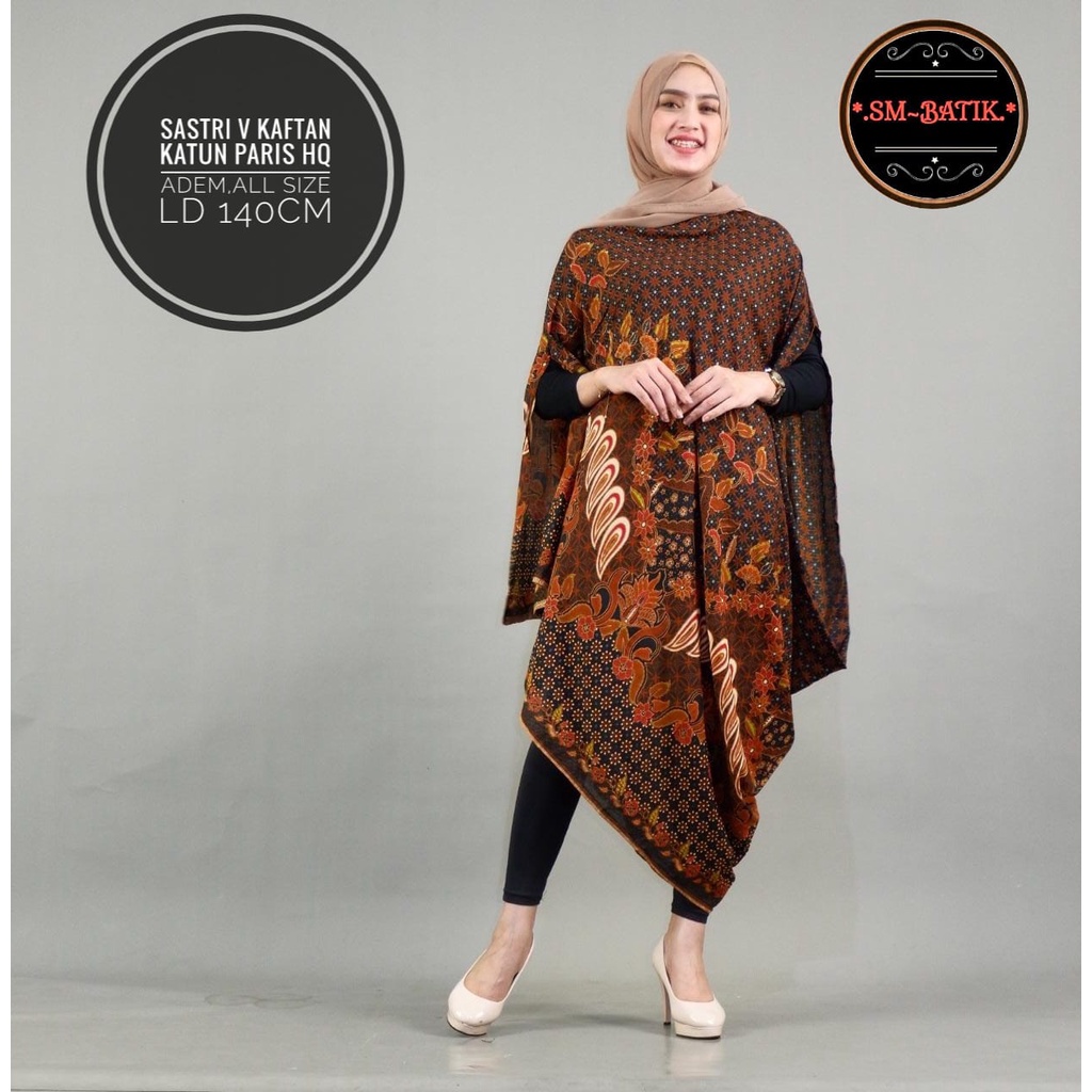 kaftan batik bahan paris motif batik Solo asli premium fit JUMBO KONDANGAN