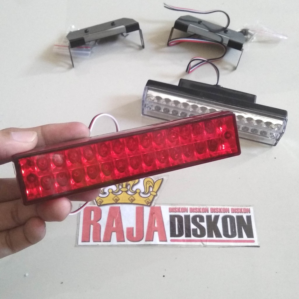 Lampu LED Stoplamp F1 Kedip Model Kotak Panjang Merah Putih
