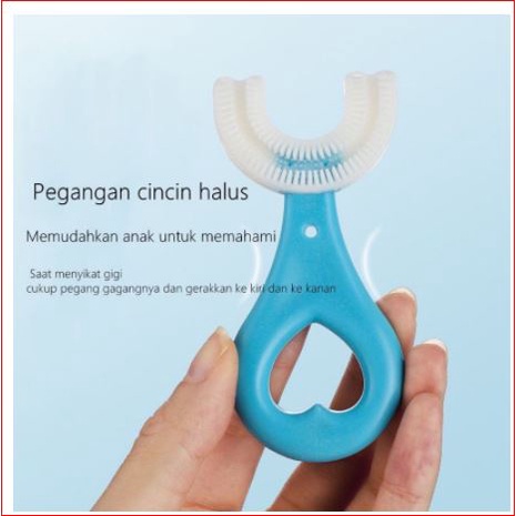 Sikat Gigi Anak Bentuk U Bahan Silikon Berbahan Silicon Lembut / Tooth Brush Baby Silicon type U Sikat Gigi untuk Anak