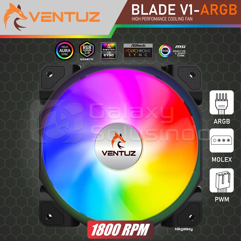 Jual Ventuz Blade V Mm Argb Fan Case Black Shopee Indonesia