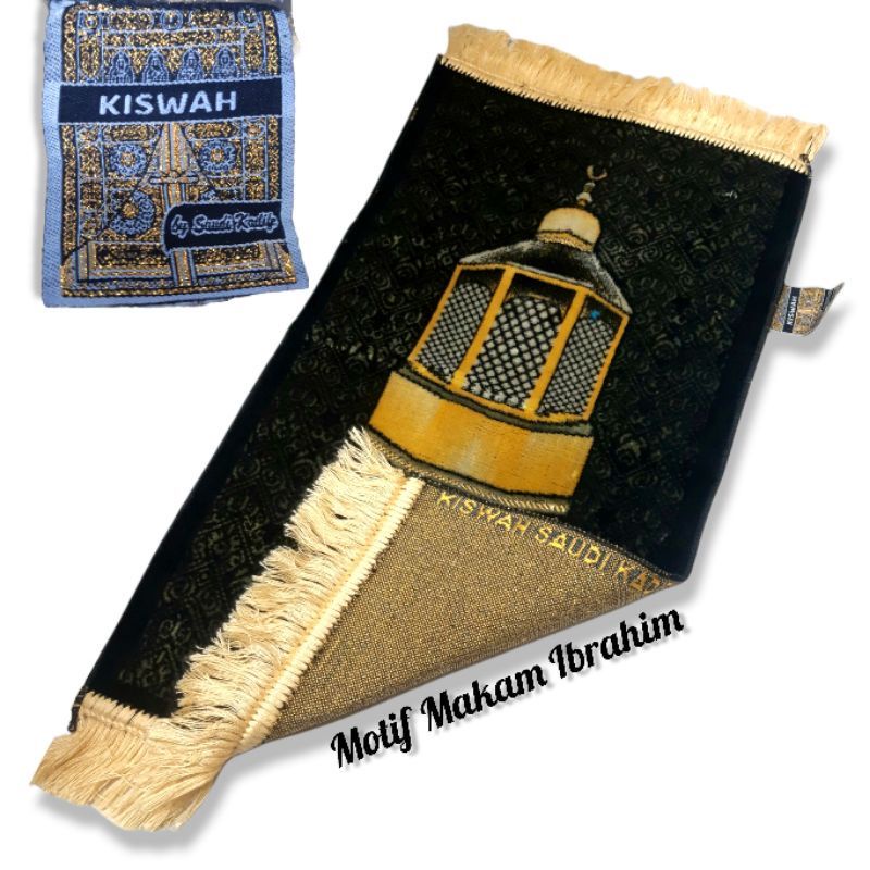 sajadah anak mini hitam turky halus lembut tebal halus premium ukuran 35×60cm