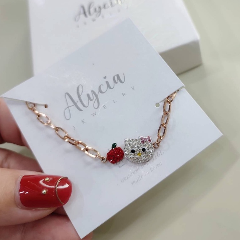 gelang anak bayi hello kitty original alycia anti karat