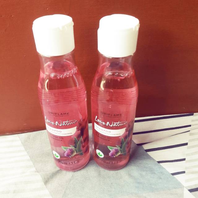 Love nature tea tree oil&burdock anti dandruff oriflame shampo ketombe