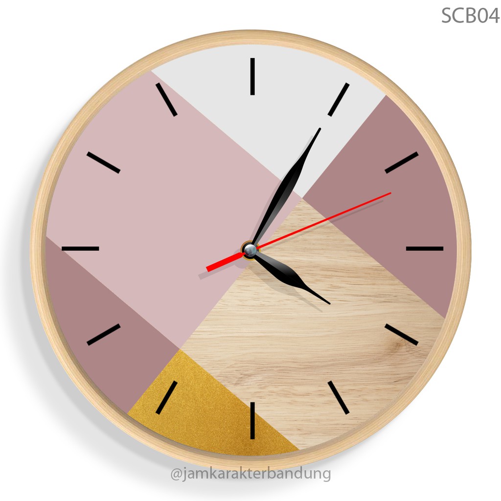 JAM DINDING KAYU MINIMALIS MODERN UNIK SCANDINAVIAN SCB-1