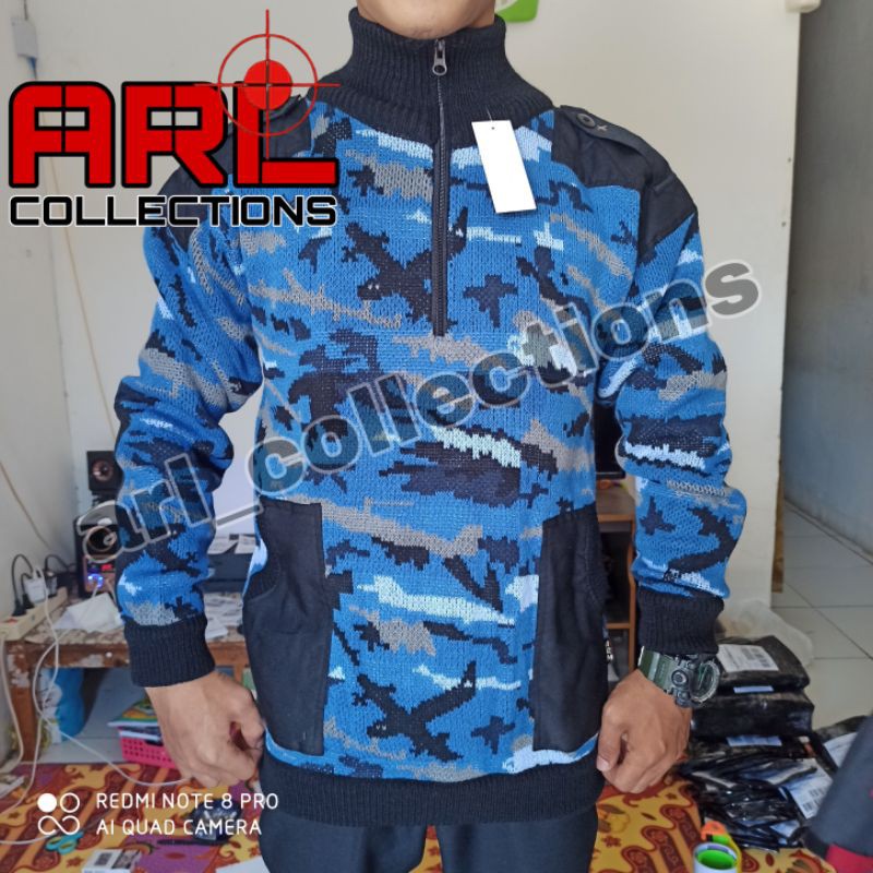 SWEATER RAJUT ARMY LORENG AU (ANGKATAN UDARA)/SWETER ARMY PRIA DAN WANITA