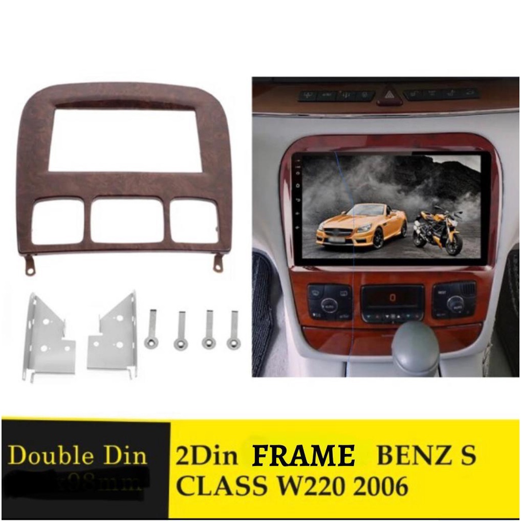 frame benz s class w 220 2din 2006 wooden