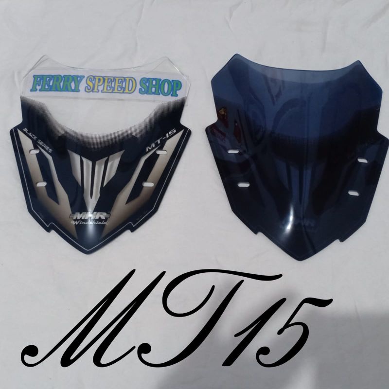 Windshield winsil mhr mt15 mt 15 / kaca depan visor mt15 mhr racing black series