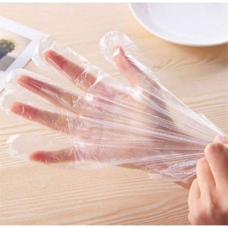 Sarung tangan plastik transparan disposable isi 100pcs