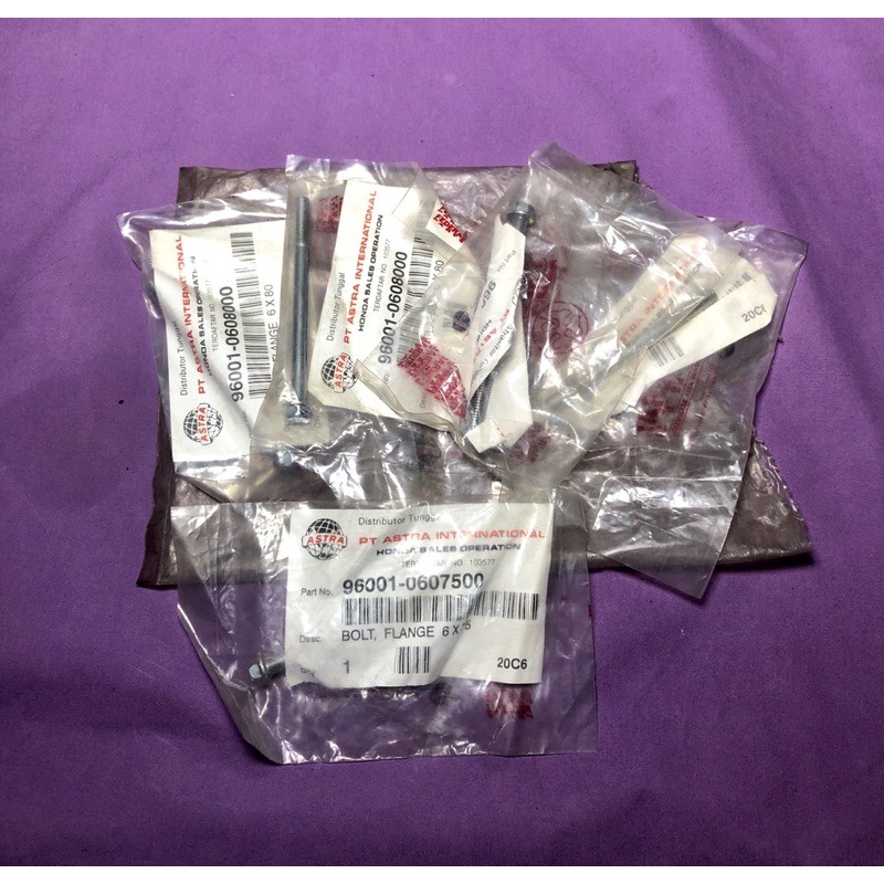 bolt flange baut m6 6 x 80 bak mesin kanan c70 c700 asdap star prima grand supra win original nos
