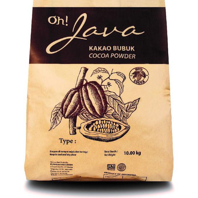 

(BISA COD) Termurah!! - Oh! Java Cocoa Powder - Cokelat Bubuk @10kg - BT Cocoa - Oh Java 1000 A