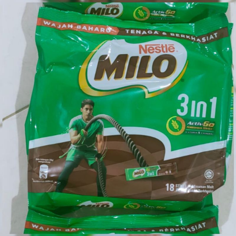 

milo 3in1 malaysia 18 sachet