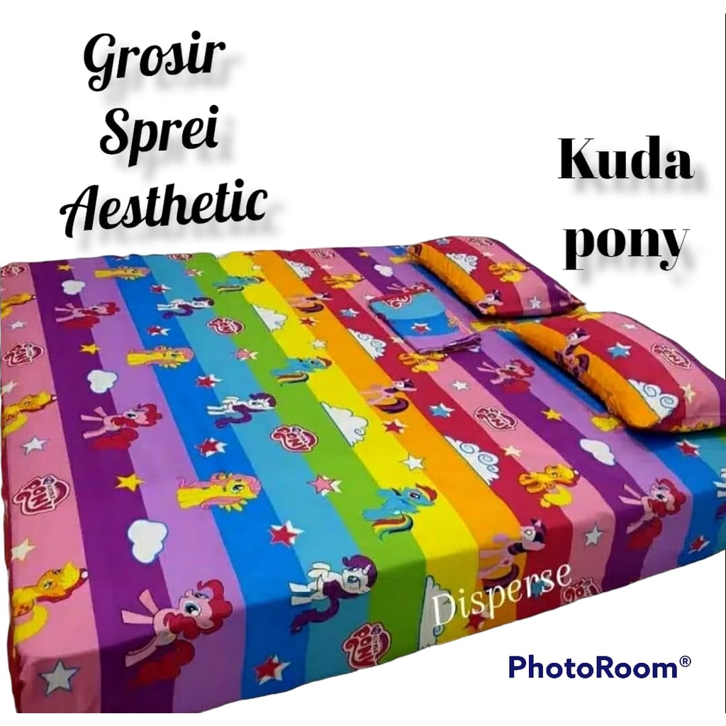 SPREI MOTIF KARAKTER ANAK-ANAK KUDA PONY LITTLE PONY RAINBOW [180X200] NO.1 [160X200] NO. 2