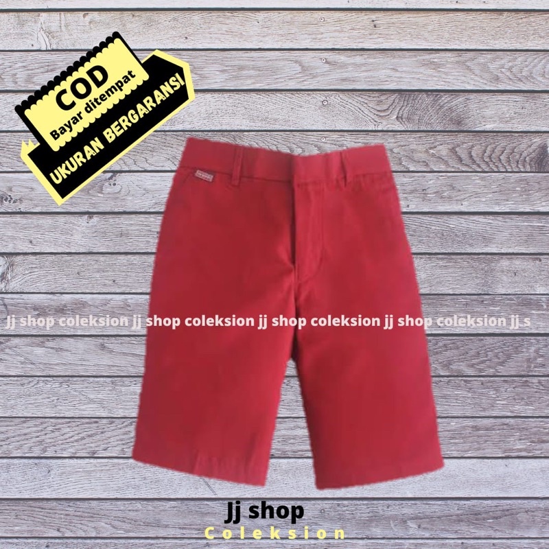SERAGAM SEKOLAH CELANA PENDEK SONTOG MERAH CELANA SD SERAGAM SD CELANA MERAH SD CELANA MERAH