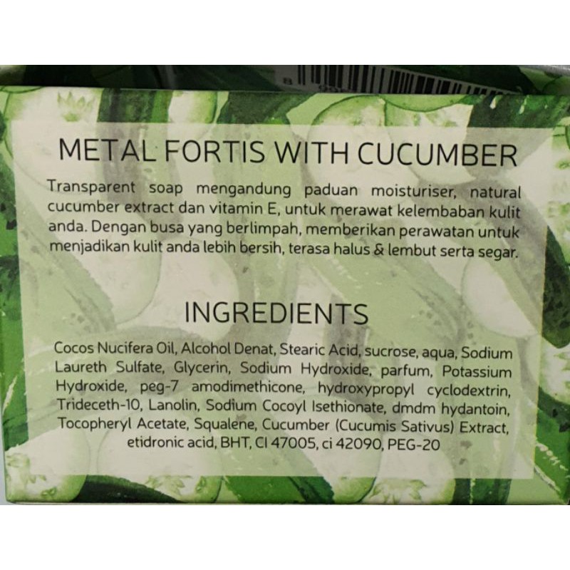 Sabun metal fortis cucumber (85g)