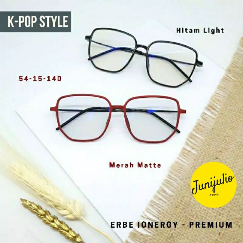 [PREMIUM] Kacamata Ion Nano Erbe ionergy Premium K-Pop Anti Fog Anti Radiasi Blue Ray Photochromic