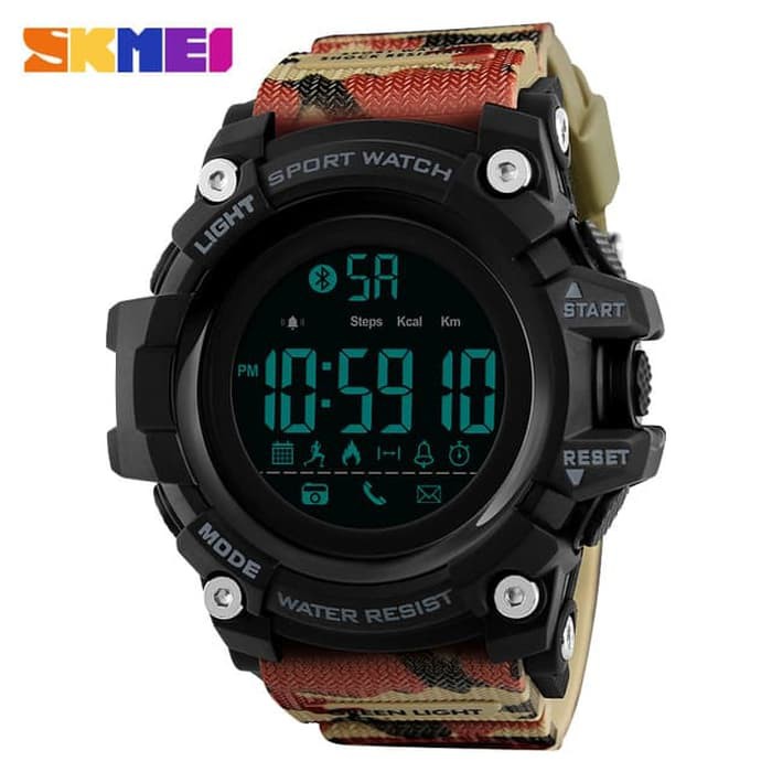 JAM TANGAN PRIA CWO LAKI TRENDY CASSUAL ORIGINAL Smart Watch SKMEI 1385 Bluetooth Pedometer Water Re