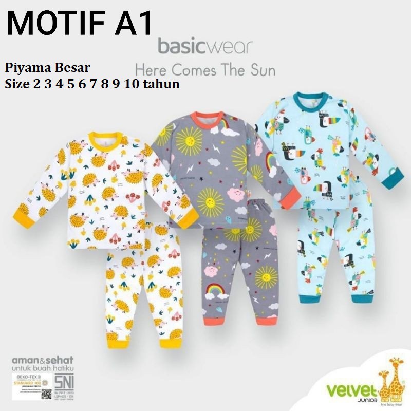 Velvet Junior Piyama Big Size 4 5 6 7 8 9 10 Setelan Baju Tidur Anak Shopee Indonesia