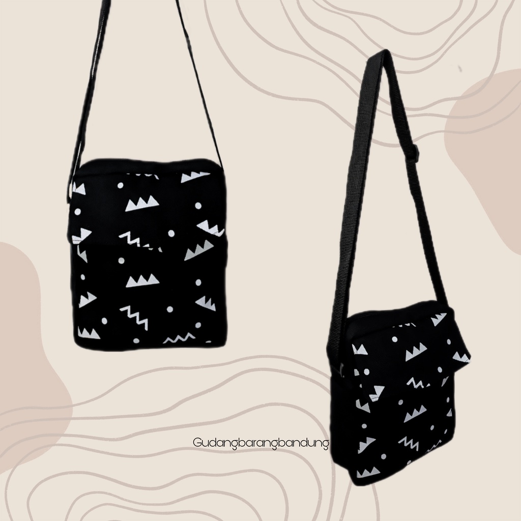 Sling bag Hitam Rinjani kanvas