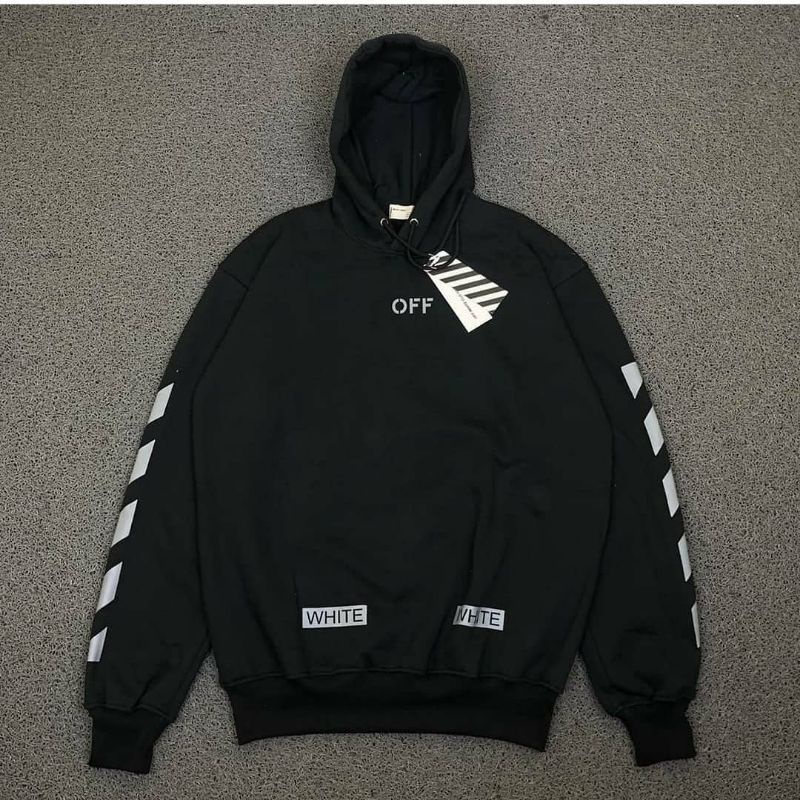Sweater crewneck offwhite &amp; jaket sweater pria of white