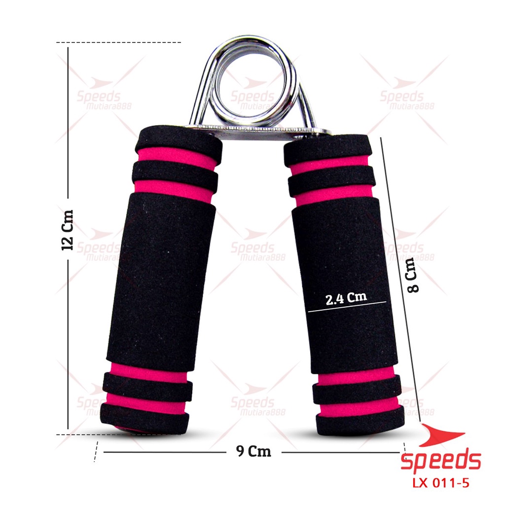 SPEEDS Handgrip Hand Grip Alat Bantu Fitness Otot Lengan Portable 5-60 kg LX 011-1-HANDGRIP FOAM PINK