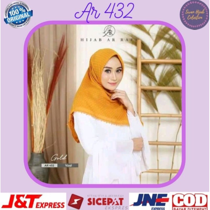 Hijab jilbab kerudung segiempat terbaru 2021 Arrafi Ar 432 wanita cantik Rabbani Zoya elzatta