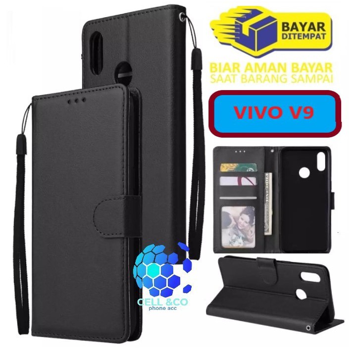 Flip cover VIVO V9 Flip case buka tutup kesing hp casing hp flip case leather wallet