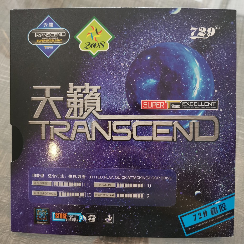 729 - Transcend - RITC Friendship Rubber Pingpong/Karet Pingpong/Karet Tenis Meja Bat Bet