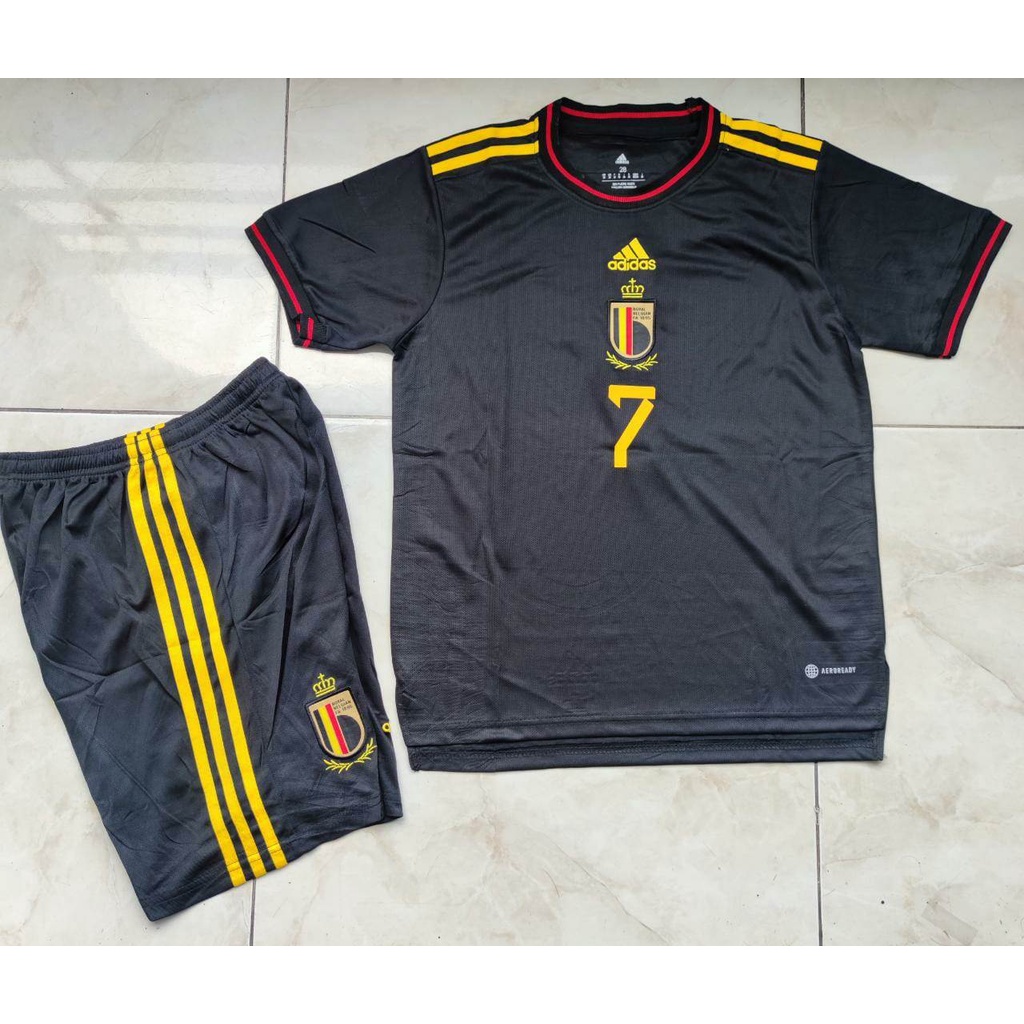 Jersey Baju Bola Anak Belgia Away Kids 2022 2023 Fullset Satu Set Grade Ori