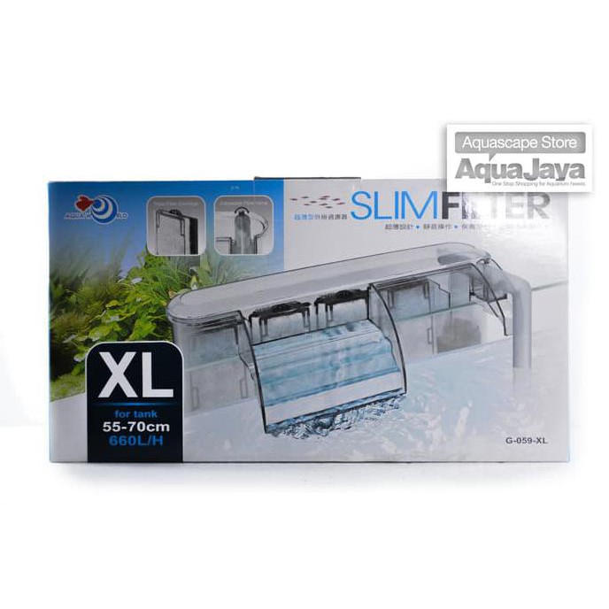 restok UP/AQUAWORLD Slim Filter size XL. G-059-XL (untuk aquarium 55-70 cm) stok terbatas