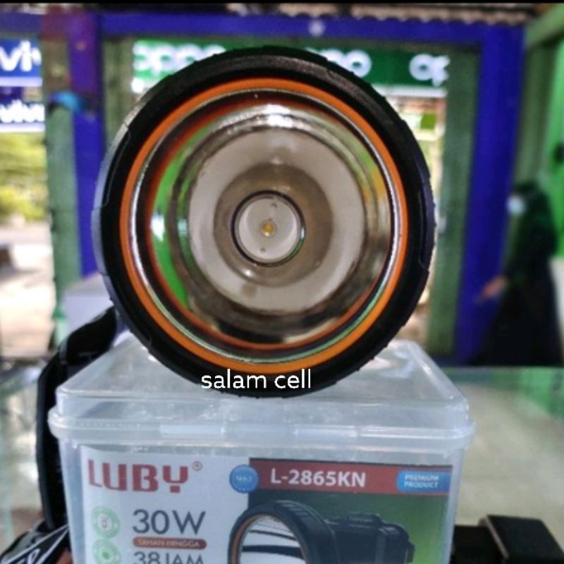 Senter Kepala LUBY 30W Baterai 4.800MaH Nyala Kuning Original