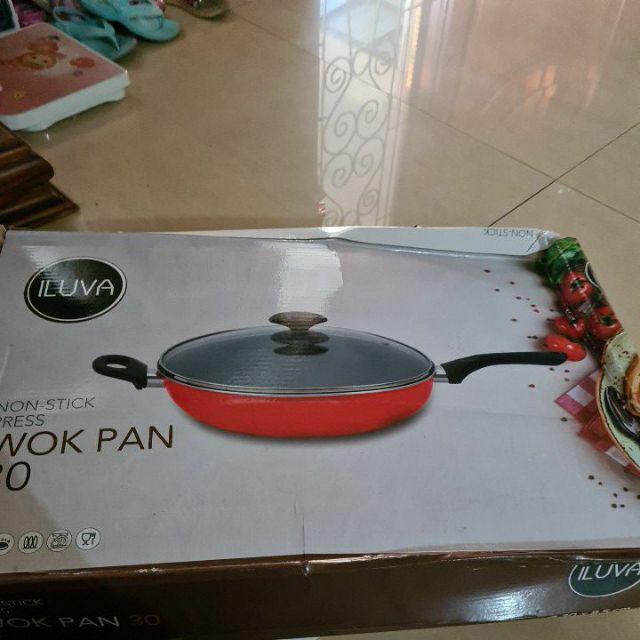 Iluva Wok Pan 30cm Teflon Elegan Murah Berkualitas 0461