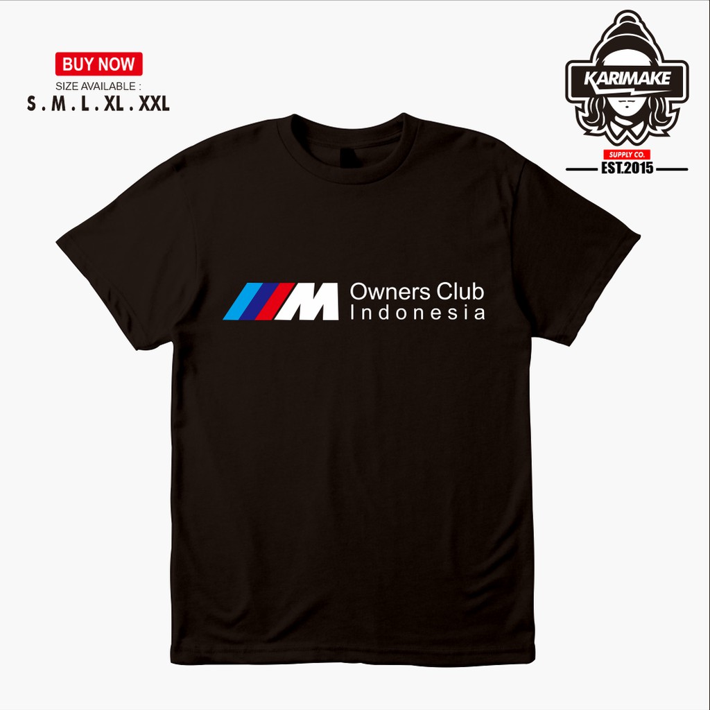 Kaos Baju Mobil BMW M Owners Club Indonesia Kaos otomotif - ANKY