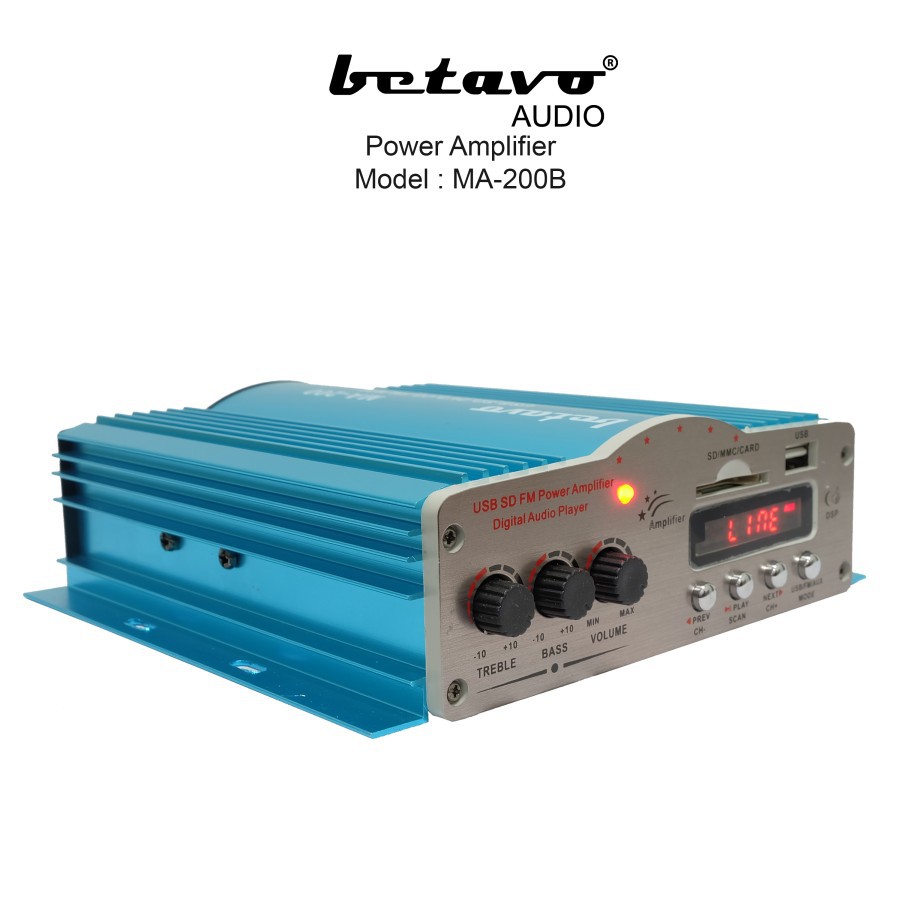 AMPLI MINI BETAVO MA 200 B PROFESSIONAL AMPLIFIER BLUETOOTH