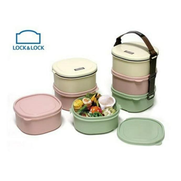 termurah Lock & Lock 3 Tier Lunch Box Rantang Mini HPL 770 n HPL770 Lock&Lock berkualitas