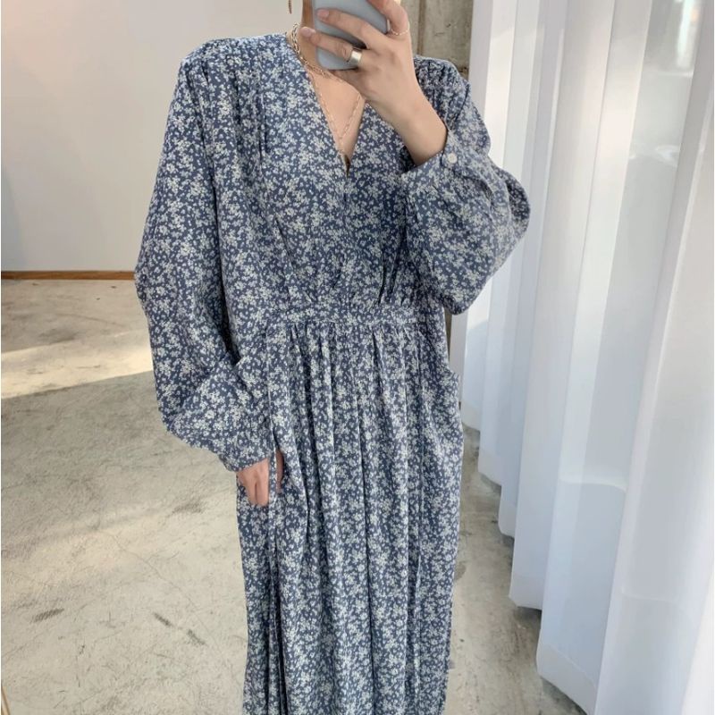 dress korean import / dress style korea vintage bangkok impor / dres korea maxi retro korean import