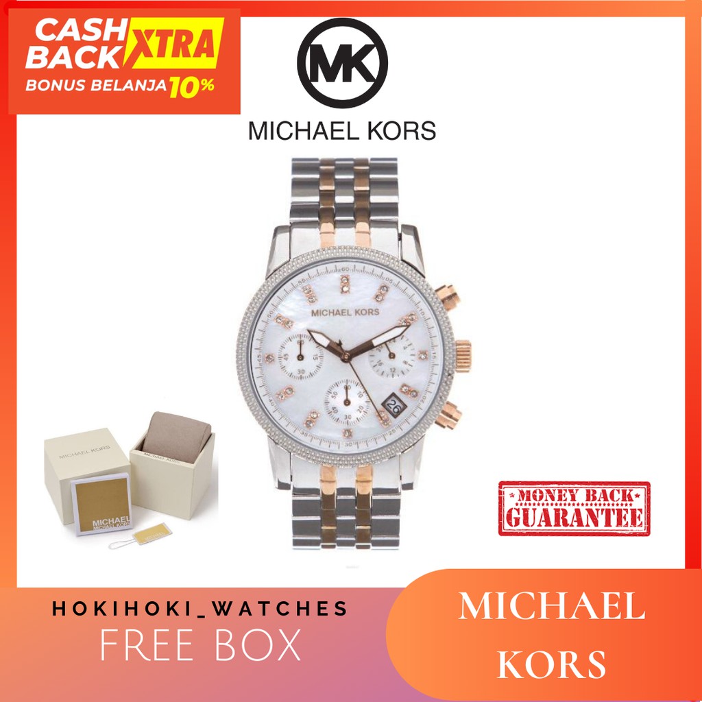 MICHAEL KORS WANITA [ ORIGINAL FREE BOX] JAM TANGAN MK 5525