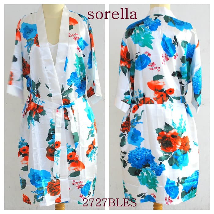 LINGERIE SORELLA MODEL KIMONO, BAHAN SATIN LEMBUT 2727BLES