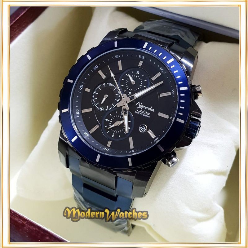 Jam Tangan Ori Alexandre Christie Pria AC 6141 Alexander Christi Jam Cowok Terlaris Best Seller