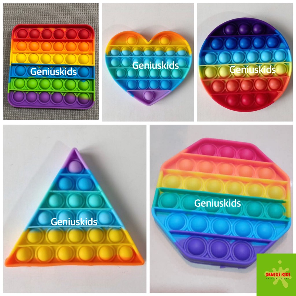 POP IT MURAH FIDGET PUSH UP POP ITS RAINBOW BUBBLE SENSORY STRESS RELIEF/POP IT BUBBLE SENSORY-1