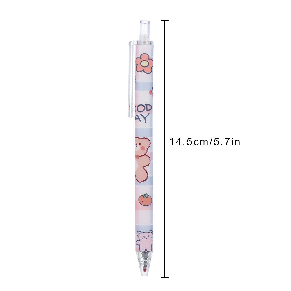 Populer 12PCS/Set Bolpoin Lucu Set Alat Tulis Warna-Warni Isi Ulang Kartun Gel Pulpen