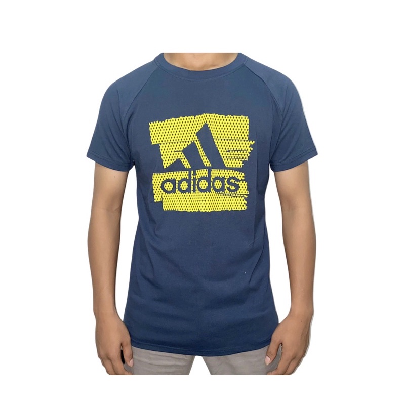 Kaos pria Adidas motif Logo crewneck original quality