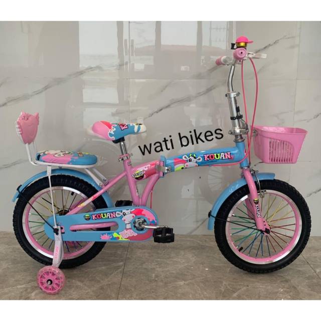 KOUAN Folding Sepeda Lipat anak 16 inci untuk usia 4-10tahun