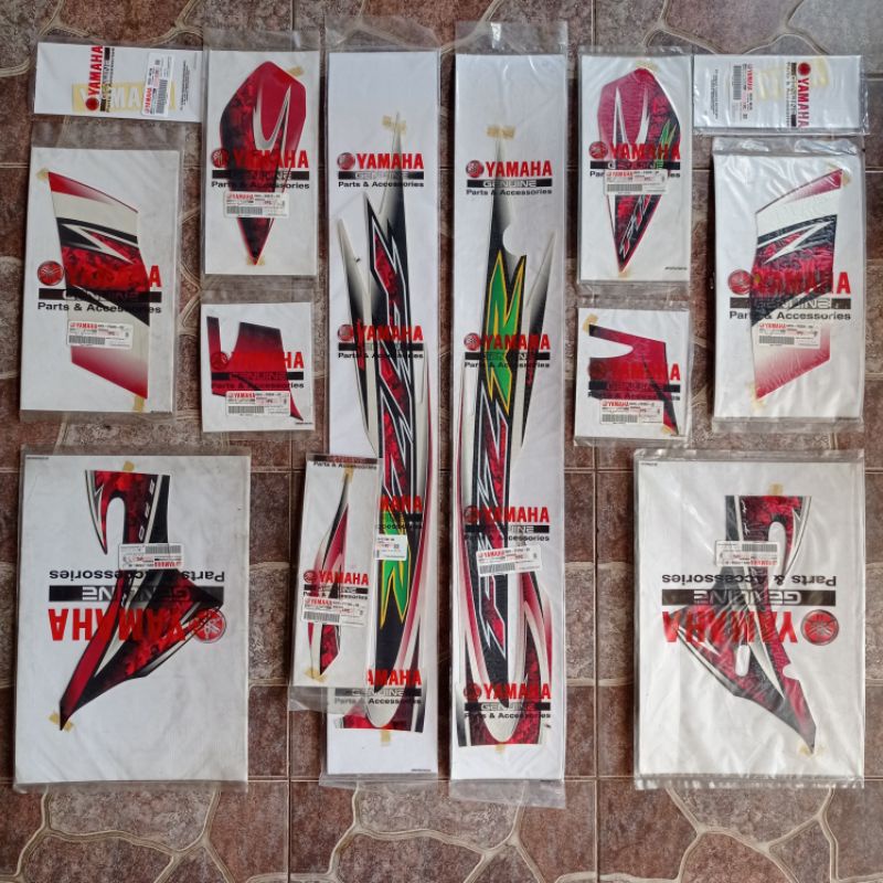 Stiker striping sticker Graphic Yamaha F1ZR Merah Putih 2005 Original Asli YGP