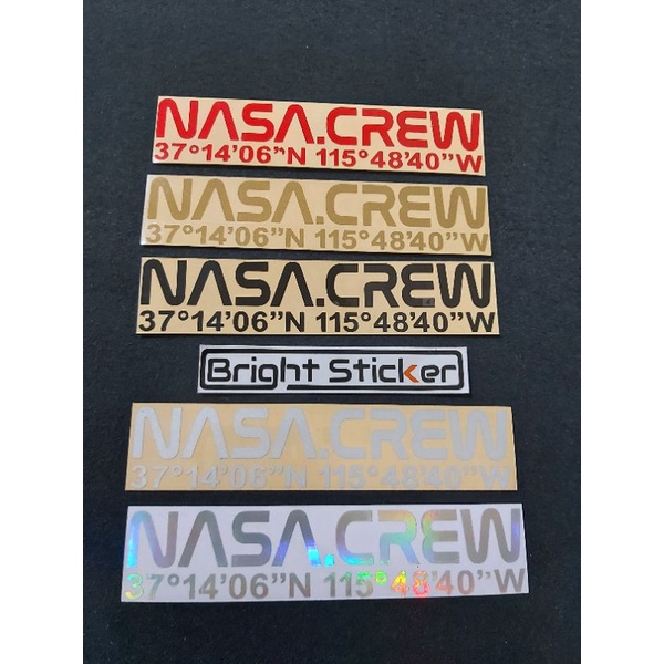 STICKER NASA CREW KUADRAT CUTTING