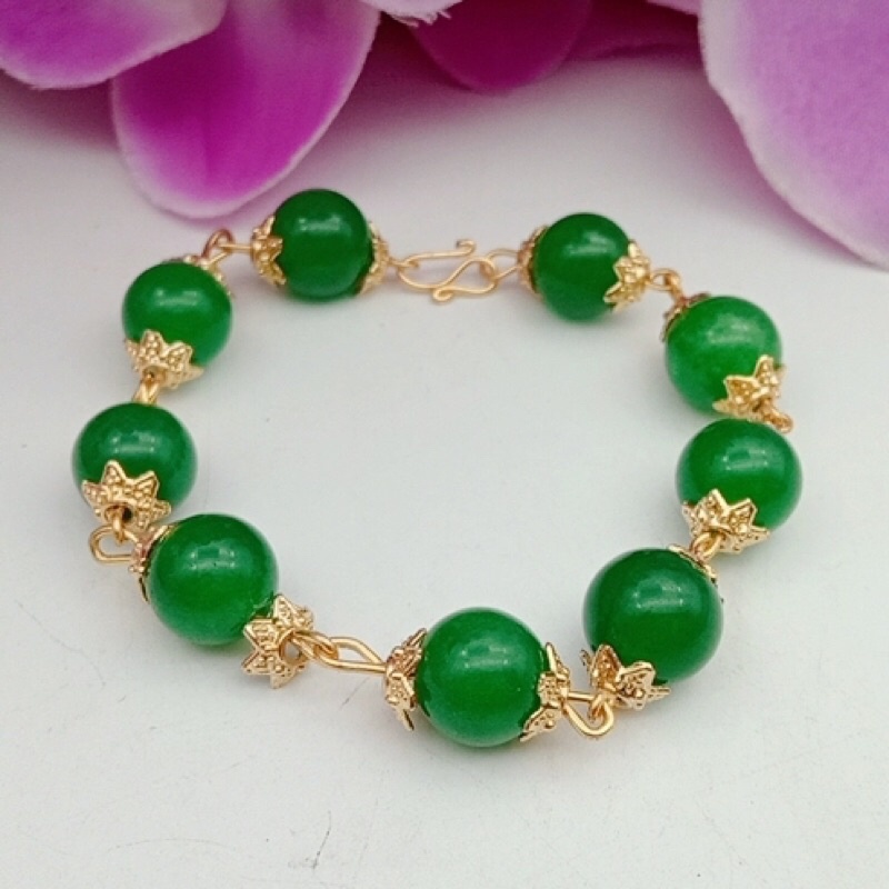 gelang wanita lapis emas permata giok tercantik star+