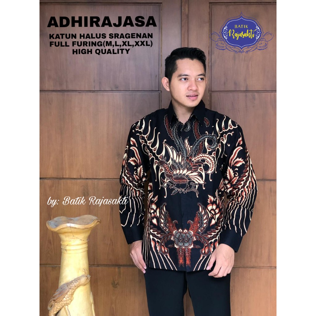 ADHIRAJASA 2 RAJASAKTI KEMEJA BATIK SOLO PRIA LENGAN PANJANG LAPIS FURING ATASAN BATIK PREMIUM MODERN KATUN HALUS BAHUWIRYA  BANAMITRA BANAMITRA PUTIH BANGSAWAN BAYU PUTRA BERLIAN BIRU BHARATAYUDA BIMASENA BIRENDRA BIRU INDAH BRAHMAKERTA BRAHMAKERTA MERAH