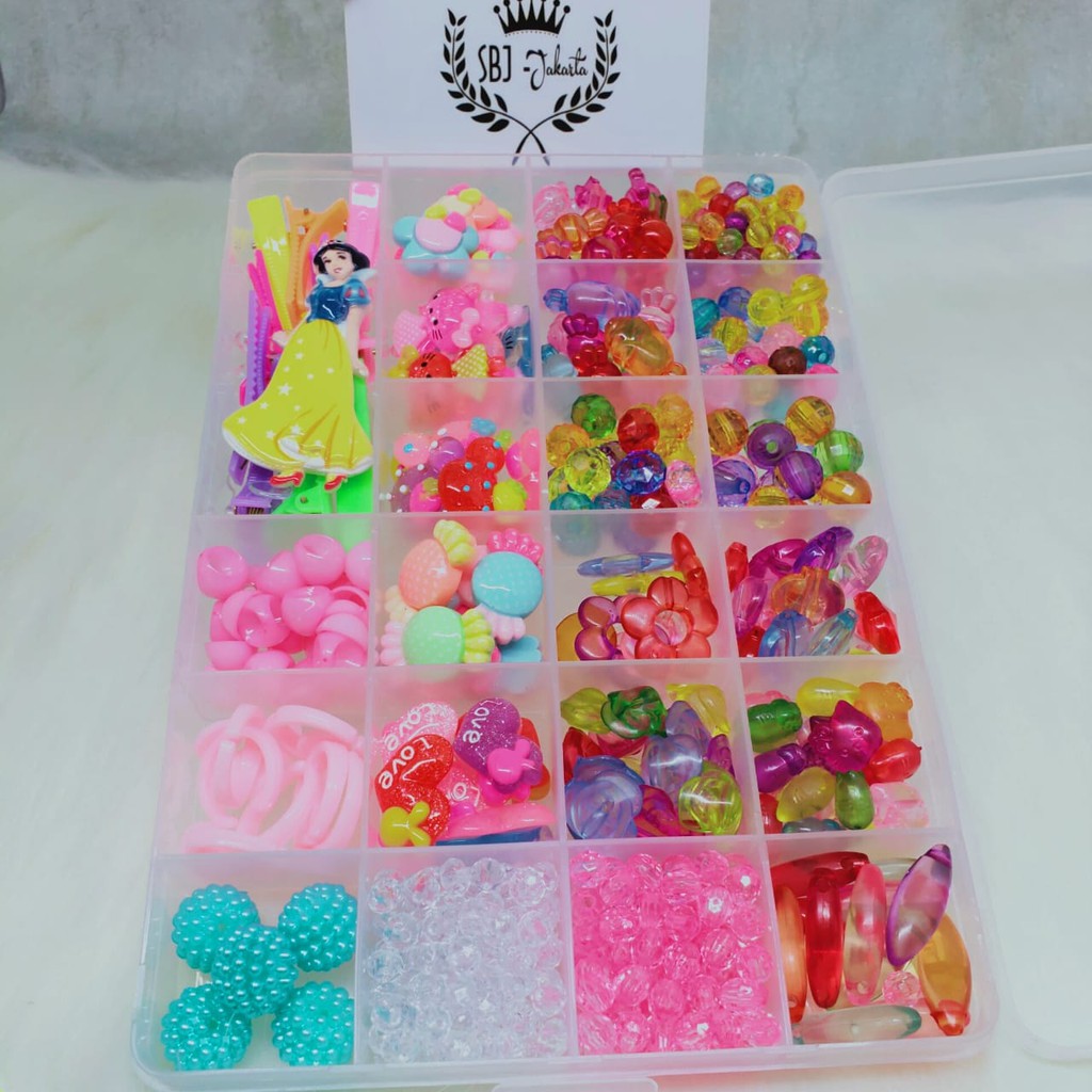 DISKON CUCI GUDANG Mainan edukatif anak meronce merangkai manik beads / mainan kreatif bermanfaat