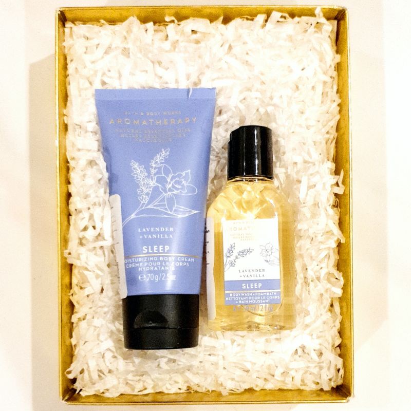 BBW AROMATHERAPHY SLEEP LAVENDER + VANILLA GIFT SET PAKET BATH &amp; BODY WORKS